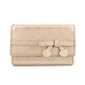 Gucci Guccissima Lovely Heart Key Case Patent Leat